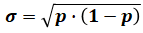 Standard Deviation of Binary Variable
